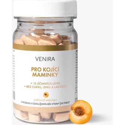 Venira Vitamíny pre dojčiace ženy príchuť marhuľa 60 srdiečok marhuľa 60 srdiečok