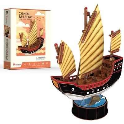 CubicFun 3D puzzle Čínská plachetnice 62 ks