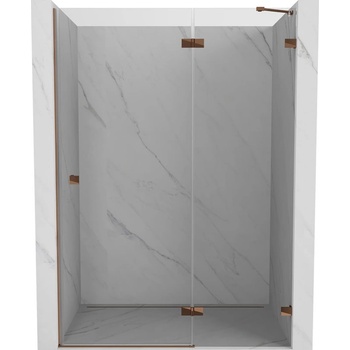 Mexen Lunar врати за душ кабина, отварящи се надясно 135 см, прозрачни, розово злато - 834-135-000-60-00-P (834-135-000-60-00-P)