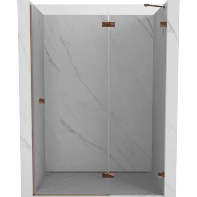 Mexen Lunar врати за душ кабина, отварящи се надясно 135 см, прозрачни, розово злато - 834-135-000-60-00-P (834-135-000-60-00-P)