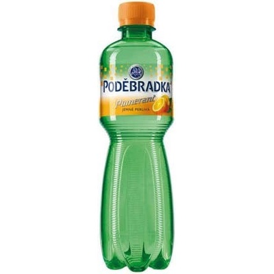 Poděbradka pomeranč jemně perlivá voda 12 x 0,5 l