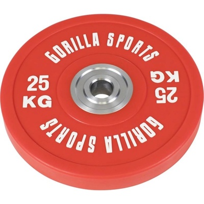 Gorilla Sports pogumovaný záťažový kotúč 25 kg 50/51 mm