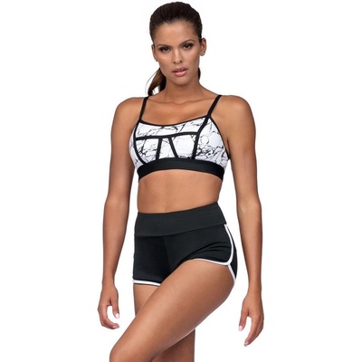 Fitness šortky Amy bílý lem černé