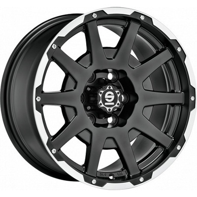 SPARCO DAKAR 7,5x17 5x114,3 ET38 matt black lip polished+rivets