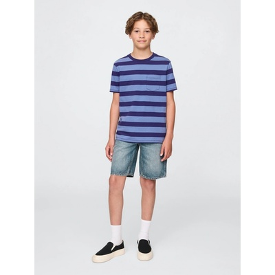 Gap detské džínsové kraťasy '90s Loose UltraSoft Tmavomodrá