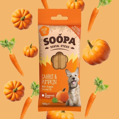 Soopa dentálne tyčinky s mrkvou a tekvicou 100 g