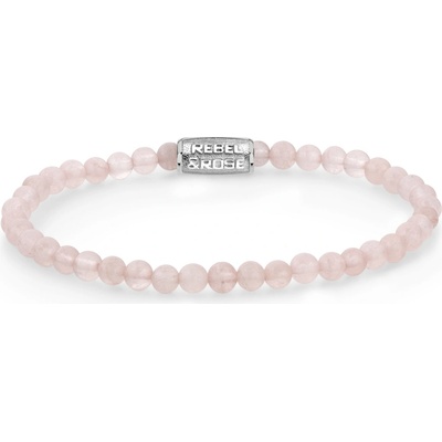 Rebel & Rose Dámsky náramok Pink Rose 4 mm RR-40017-S-XS