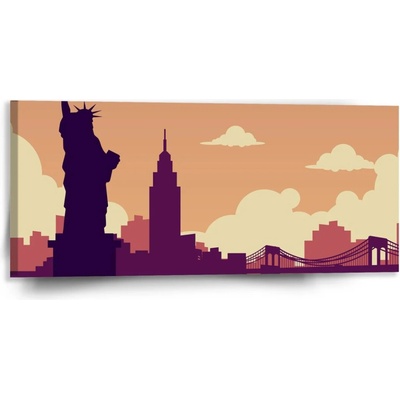 Sablio Obraz New York Socha slobody Art - 110x50 cm