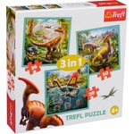 Trefl Пъзел Trefl 3 в 1 - Динозавърски свят (34837) - baby