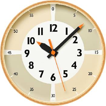 Lemnos Стенен часовник Fun Pun Color 20, 3 см бежов (YD23-09 BG)