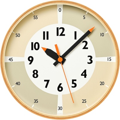 Lemnos Стенен часовник Fun Pun Color 20, 3 см бежов (YD23-09 BG)