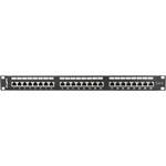 Lanberg Пач панел Lanberg PPS6-1024-B, 24x порта, 19", 1U, Cat. 6, Shielded, IDC T568A/T568B, черен (PPS6-1024-B)