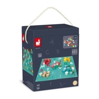 Janod Drevené kocky Kubix Abeceda Čísla