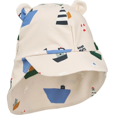 LIEWOOD Детска шапка с козирка LIEWOOD Kid's Senia Sun Hat with Ears Cap - Sailing / Sandy - размер 43-45 cm (904-5592-0213)