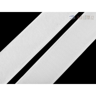 Suchý zips šírka 38 mm biely