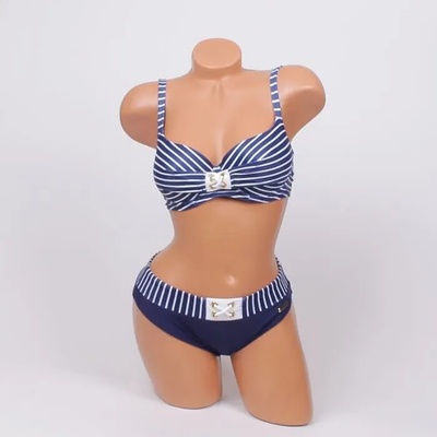 Тъмносин бански на райе - чашка В