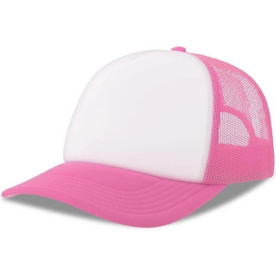 Atlantis Rapper-S 5 panelová Trucker šiltovka biela fuchsia Fluo