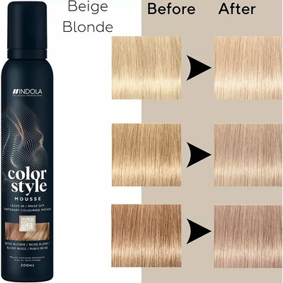 Indola Color Style Mousse beige blonde 200 ml