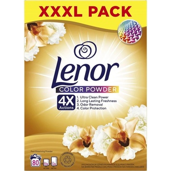 Lenor Prací prášek Vanilla Orchid & Golden Amber Color 4,4 kg 80 PD