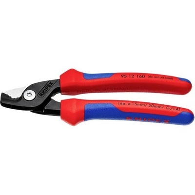 Kabelové nůžky s vícesložkovými návleky brunýrované KNIPEX 160 mm – Zboží Dáma