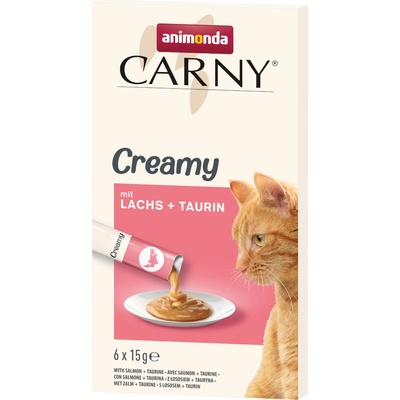 Animonda 6х15г Adult Creamy Animonda Carny, лакомство за котки - със сьомга и таурин
