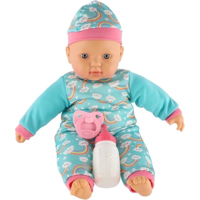 Teddies miminko 40 cm měkké tělo s lahvičkou s dudlíkem