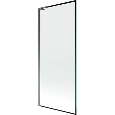 Mexen Next L параван за вана с едно крило 80 x 150 cm, черна рамка, gun metal - 895-080-000-03-70-95 (895-080-000-03-70-95)