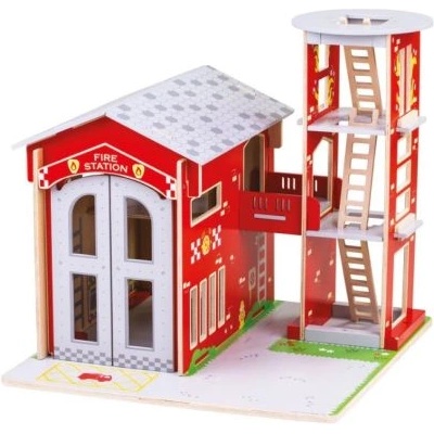 Bigjigs Toys Дървена играчка - Градска пожарна (jt156)