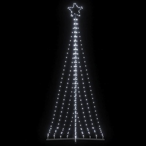 vidaXL LED коледна елха 447 светодиода студено бяло 250 см (4016433)