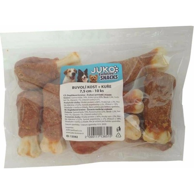 JUKO Kost buvolí s kuřecím masem 7,5 cm 10 ks