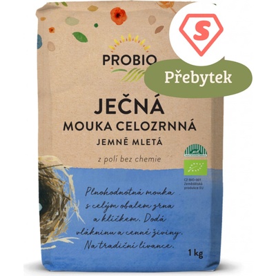 Bioharmonie Ječná mouka celozrnná jemně mletá 1kg