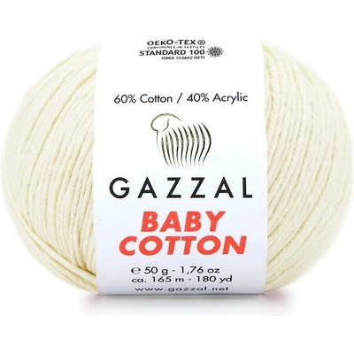 Gazzal Příze Baby cotton 3437 smetanová
