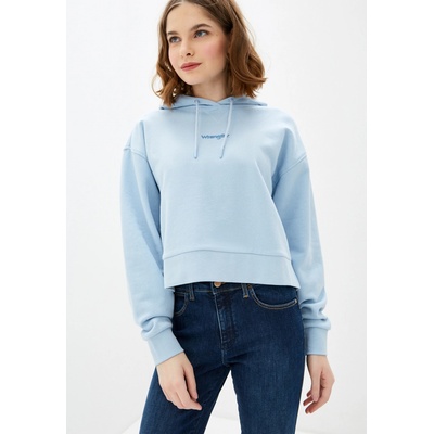 Wrangler mikina CROPPED Hoodie CASHMERE BLUE