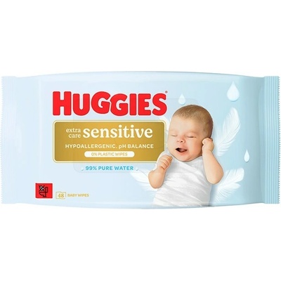 HUGGIES Vlhčené obrúsky extra care sensitive single 48 ks