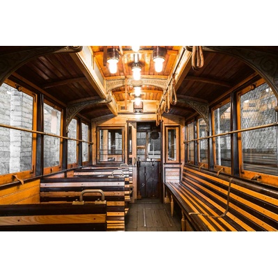 DIMEX ART Флизелинов фототапет интериор на стар трамвай 375 x 250 см