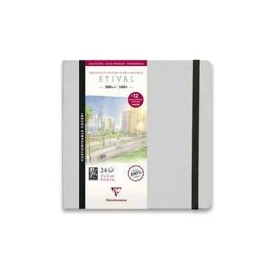 Akvarelové album Clairefontaine Etival Cold Pressed s pohledy, 21 x 21 cm, 24 listů, 300 g