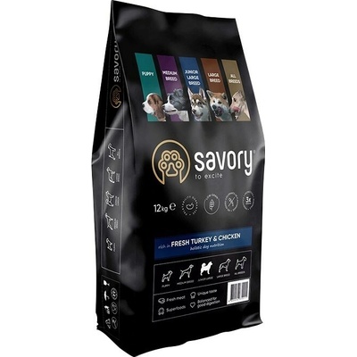 Savory Jr Large Fresh Turkey&Chicken 12 kg