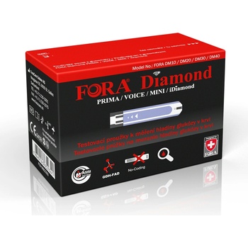 Fora Diamond Testovací proužky ke glukometru DM10 / DM20 / DM30 / DM40 50 ks
