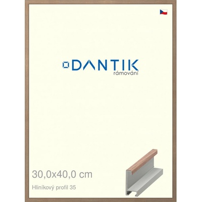 DANTIK rám na obraz 30 x 40 Dýha ořech raw