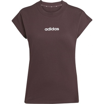 adidas Дамска тениска Adidas Essentials Linear Cotton T-Shirt Womens - Shaddown Brown