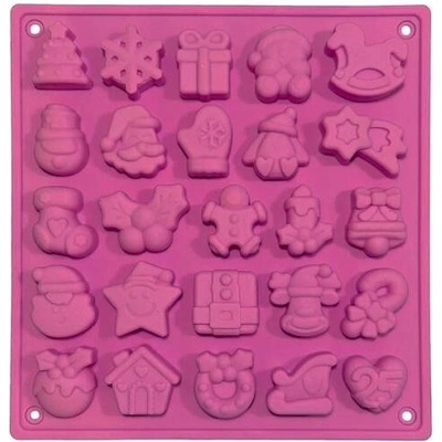 Toro forma silikonová vánoční růžová 25KS 17,8X18,7X1,3cm – Zboží Dáma