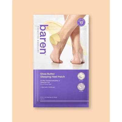 Baren Nočné náplasti na päty s bambuckým maslom Shea Butter Sleeping Heel Patch - 10 ks