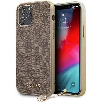 GUESS iPhone 12 Pro Max 6, 7" Brown hardcase 4G Charms Collection (GUHCP12LGF4GBR)