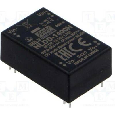 MEAN WELL NLDD-1400H Měnič: DC/DC; Uvst: 10÷56VDC; Uvýst: 6÷46VDC; Ivýst: 1400mA; THT