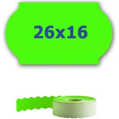 Cenové etikety do kleští, 26mm x 16mm, 700ks, signální zelené