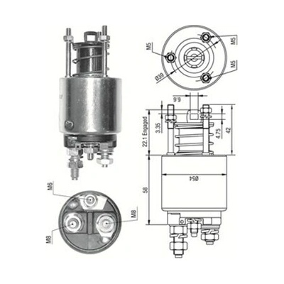 Elektromagnetický spínač pre żtartér MAGNETI MARELLI 940113050533