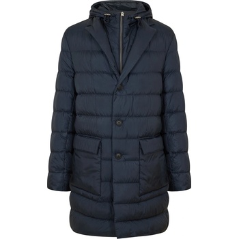 Boss Яке Boss Men's Hyde-Pad-Hood Padded Hooded Medium Puffer Jacket - Dark Blue