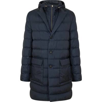 Boss Яке Boss Men's Hyde-Pad-Hood Padded Hooded Medium Puffer Jacket - Dark Blue