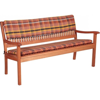 Doppler Sedák na 3-místnou lavici 150x45x6 cm, káro terakota – Hledejceny.cz