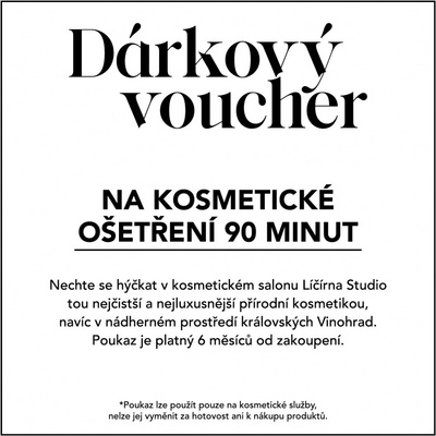 Dárkový poukaz na kosmetické ošetření 90 minut Druh: Elektronický